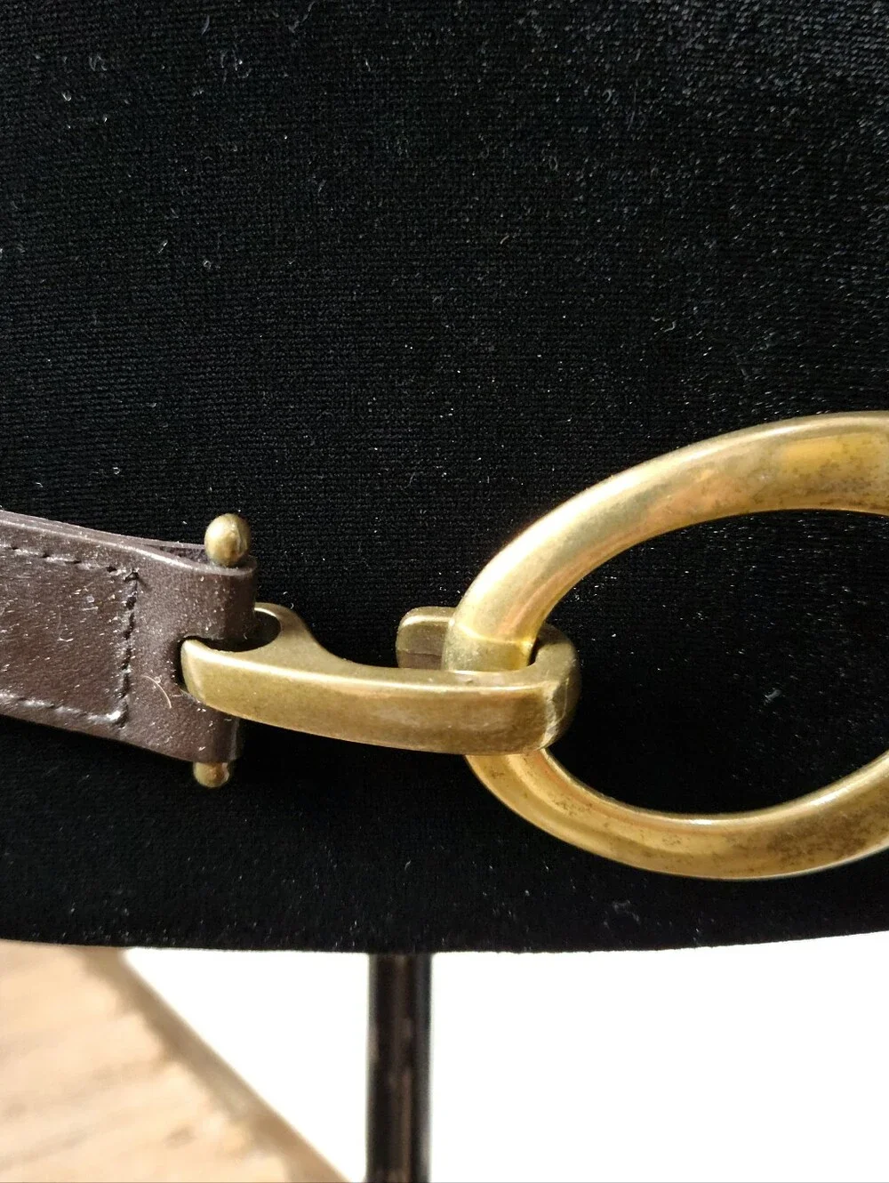 Vintage Lakeshore Drive Accessories Brown Gold Hook Belt Size Small Equestrian